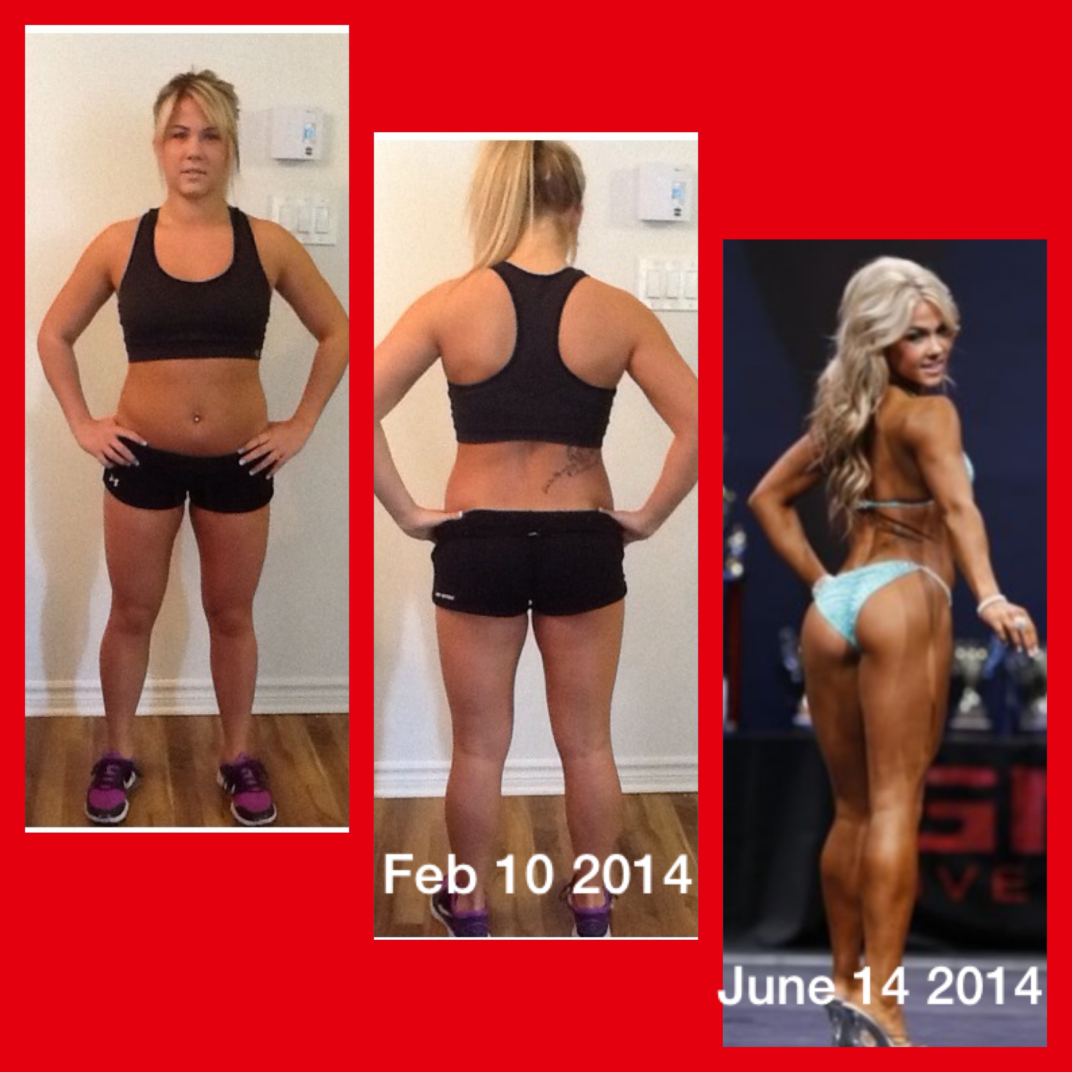 Brittany Moran - 2014 Ottawa Classic Bikini Overall Champion. Before and After 5 months later.